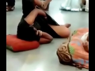 Desi lady fingering in public at mumbai railway station in crowd